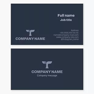 Whale Tail Logo Business Card Template