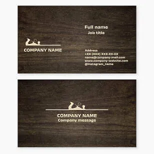 Carpentry Woodworking Business Card Template