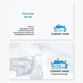 Car Wash Business Card Template