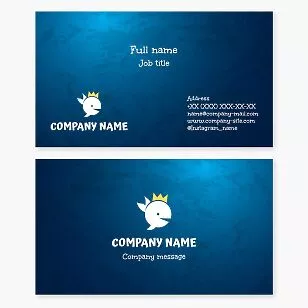 Crowned Whale Business Card Template