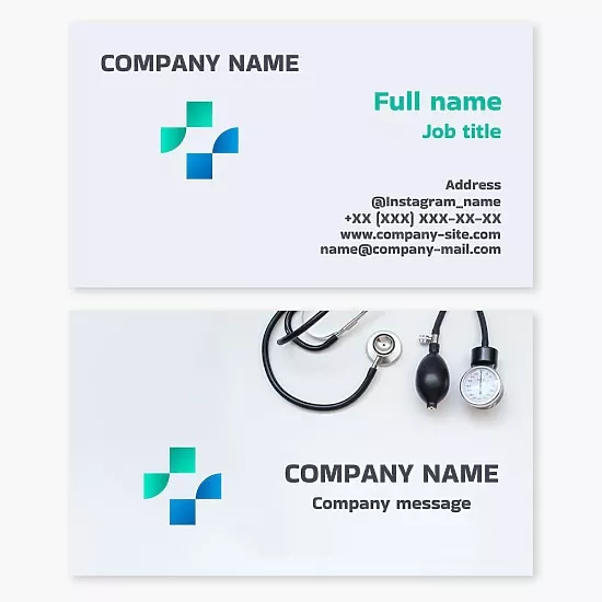 Medicine business card template