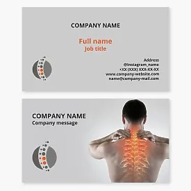 Business card template Spine, massage
