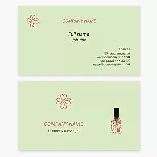 Stylish Business Card Template for Nail Polish Businesses