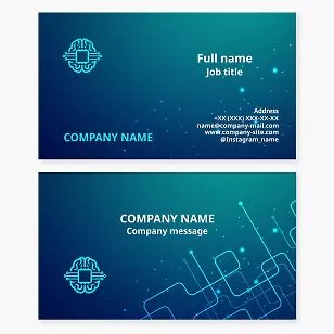 Brain Tech Logo Business Card Template