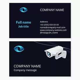 Business card template CCTV systems