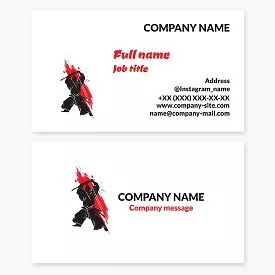 Martial Arts Samurai Business Card Template