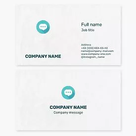 Chat, Message, SMS Business Card Template