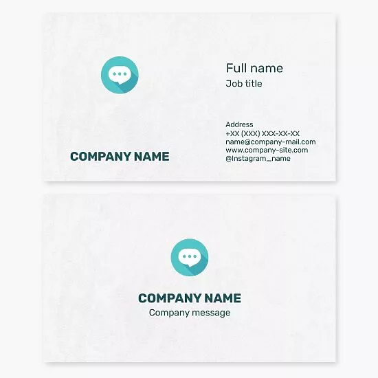 Chat, Message, SMS Business Card Template