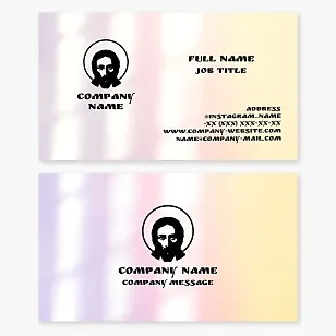 Business card template. Jesus Christ. God. Orthodox Church.