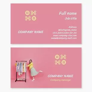 Button Logo Clothing Business Card Template