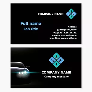 Car repair business card template