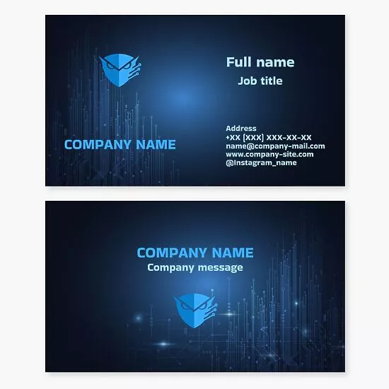 Owl Tech Logo | Software Engineering Business Card Template