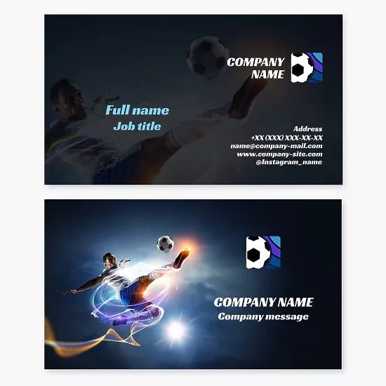 Soccer Sports Business Card Template