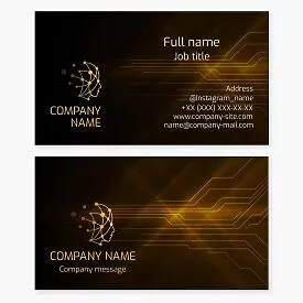 Head Tech Logo | Technology Business Card Template