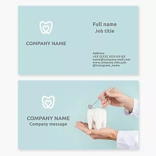 Dental Oral Care Business Card Template