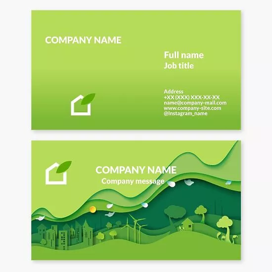 Eco Home Business Card Template