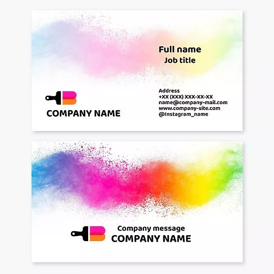 Colorful Painting Business Card Template