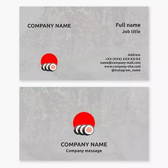 Sushi Business Card Template