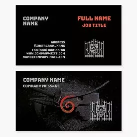 Blacksmith Metalworks Business Card Template