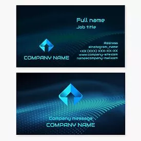 Abstract Blue Business Card Template