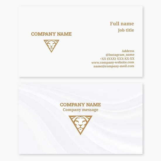 Lion Symbol Business Card Template