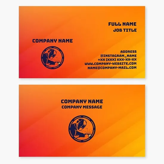 Welder Business Card Template 