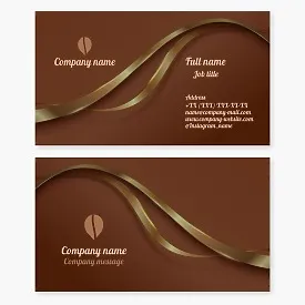 Coffee Bean/Location Logo | Cafe | Business Card Template