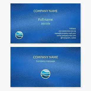 Technology business card template. Abstract. Sea, ocean. Beach services and products. Environmental organization.