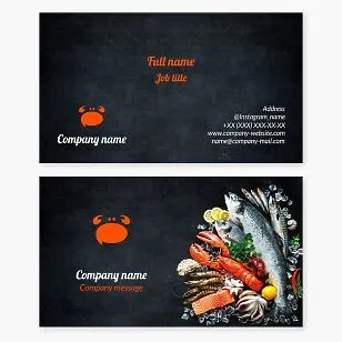 Seafood business Card Template