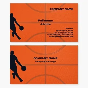 Basketball Business Card Template