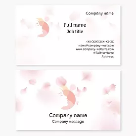 Business card template Teenage girl, club