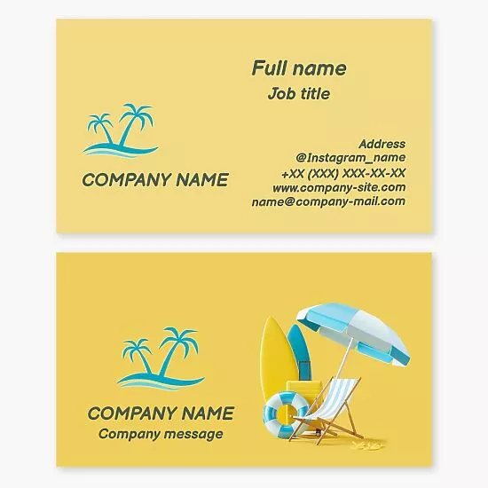 Travel Agency Business Card Template