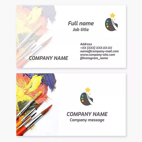 Artist Painter Business Card Template