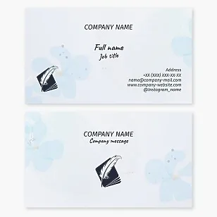 Fairytale-style business card template. Writer, poet, novelist. Publisher.