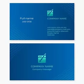 Business card template. Digital design. Website and app creation and design.