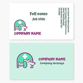 Veterinary business card template
