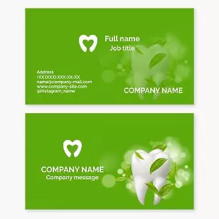 Dental Oral Care Business Card Template