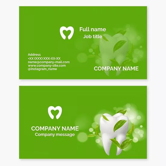 Dental Oral Care Business Card Template