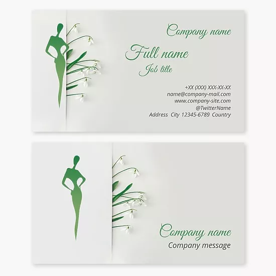 Beauty salon business card template