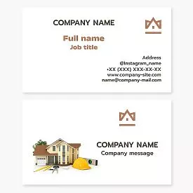 Construction Business Card Template