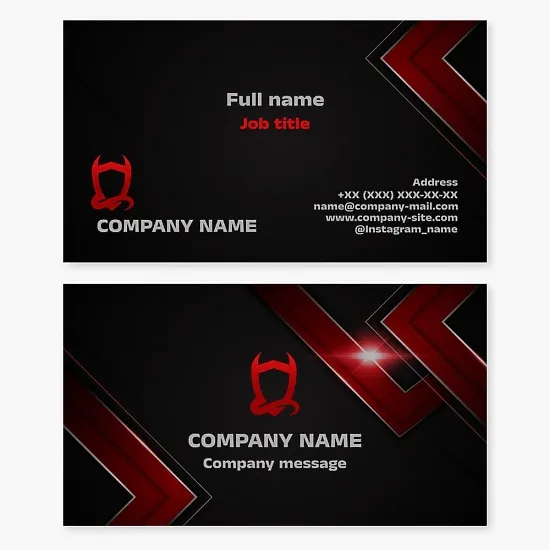 Business card template. Shield from the otherworldly. Security. Security agency. Bodyguard.