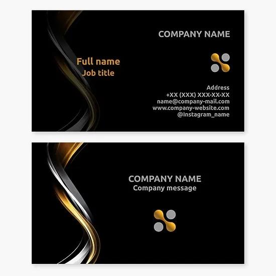 Business card template. Abstract. Technology. Machine oils.