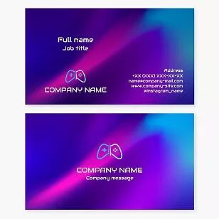 Game Controller Logo Business Card Template