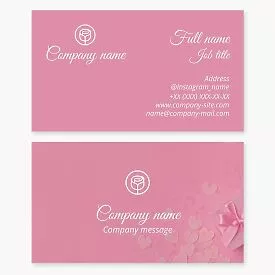 Valentines Themed Business Card Template