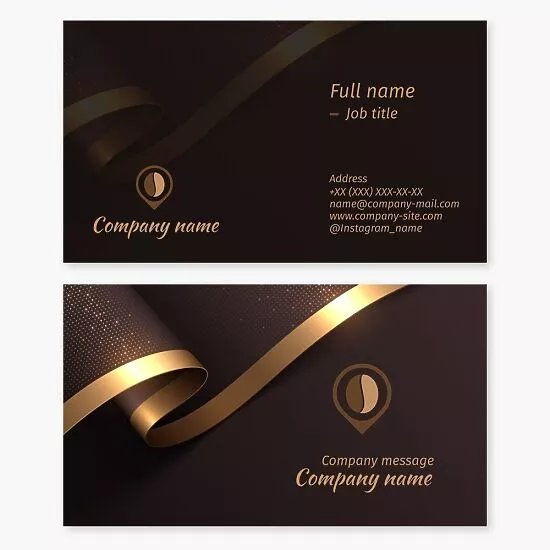 Coffee Themed Business Card Template