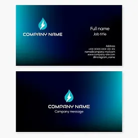 Business card template. Abstract. Gas station. Hydropower. Water technology.