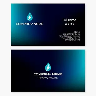 Business card template. Abstract. Gas station. Hydropower. Water technology.
