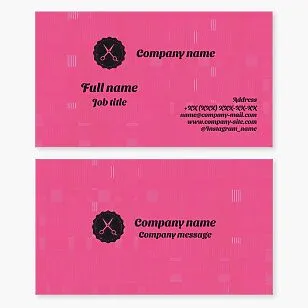 Hair salon business card template.