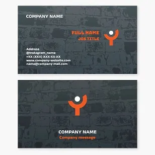 Business card template "Psychology. Human"