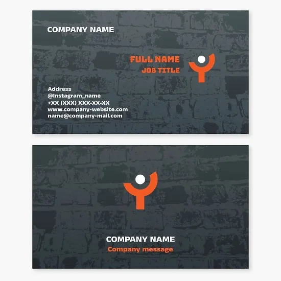 Business card template "Psychology. Human"